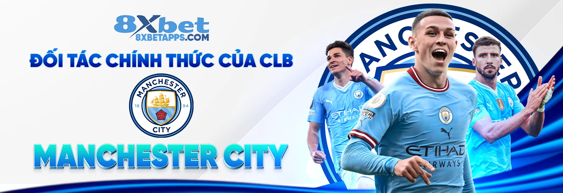 banner đối tác chính thức của clb manchester city