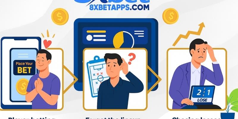 Sai lầm khi chơi kèo tài xỉu: đặt cảm tính, quên đội hình, cố gỡ sau thua.